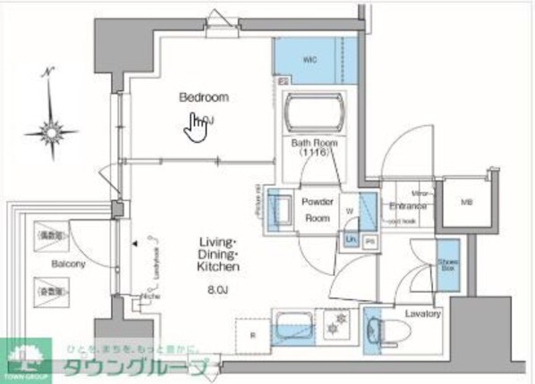 ルフォンプログレ田原町の物件間取画像